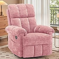 Vista 16 de Silla Reclinable, Silla Reclinable Giratoria Mecedora para Adultos, Reclinables Pequeños para Espacios Pequeños, Reclinable Manual Tapizado