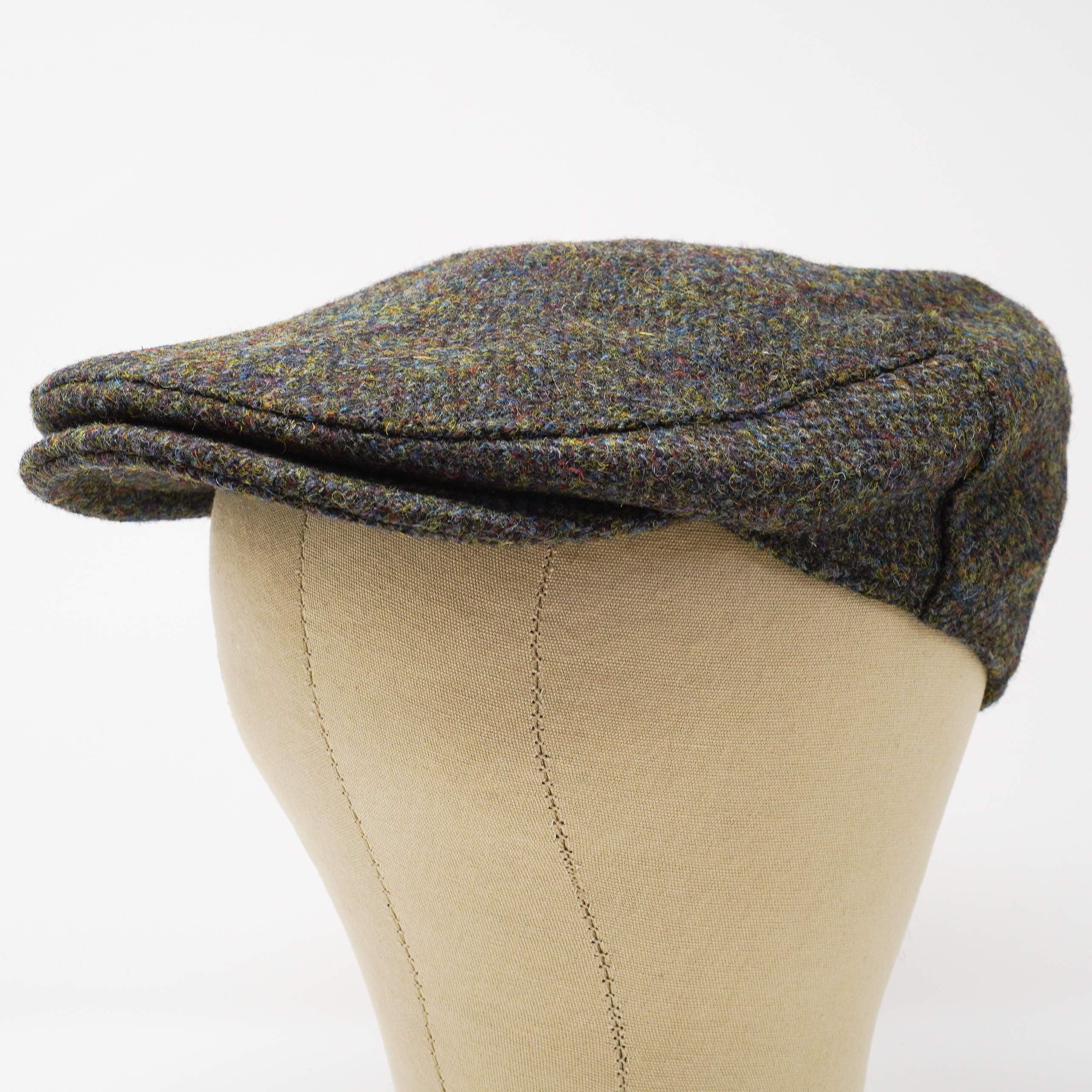BORGES & SCOTT Gorra Plana Nevis - 100% Lana Tejida a Mano - Harris Tweed - Resistente al Agua