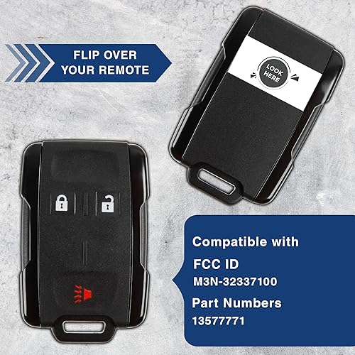 Miniatura 5 de KeylessOption Alarma remota de llave de coche sin llave para Chevy Colorado Silverado GMC Canyon Sierra M3N-32337100