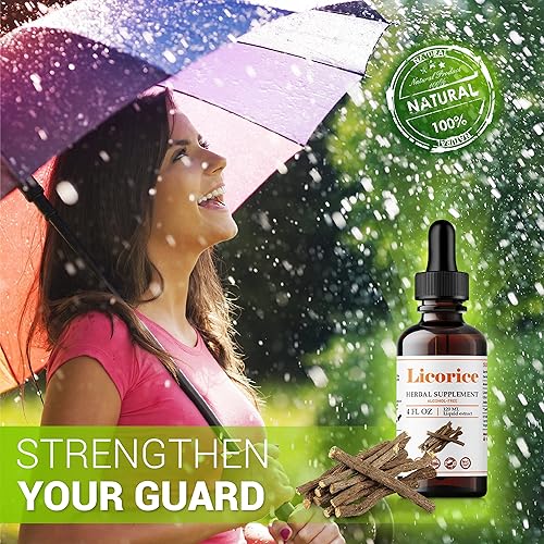 Miniatura 7 de Extracto de raíz de regaliz  Apoyo inmunológico a base de hierbas, suplemento orgánico de extracto de glabra de Glycyrrhiza para la digestión,