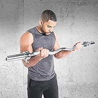 Vista 8 de CAP Barbell 47-Inch Olympic EZ Curl Bar for 2-Inch Weight Plates Multiple Options