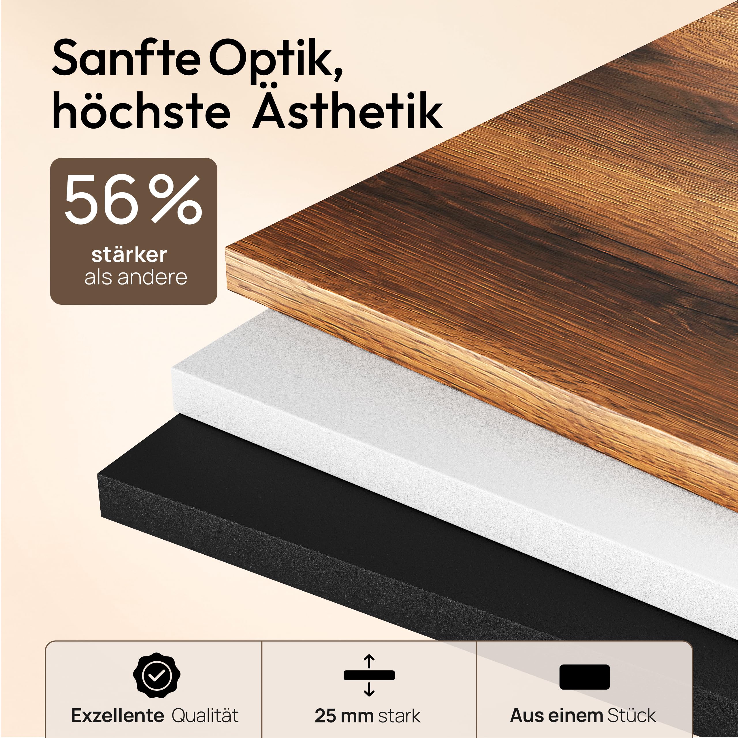 Elektrisch Höhenverstellbarer Schreibtisch 120x60 & 160x80 cm - Flüsterleiser Dual-Motor, Anti-Kollision, Memory-Funktion, Kabelmanagement inklusive