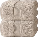 White Classic - Luxury Bath Sheet Towels for Adults Extra Large | Highly Absorbent Hotel spa Bathroom Towel | 35x70 Inch | 2 Pack (Light Grey)