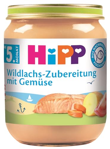Hipp Wildlachs-Zubereitung mit Gemüse, 6er Pack (6 x 125g)