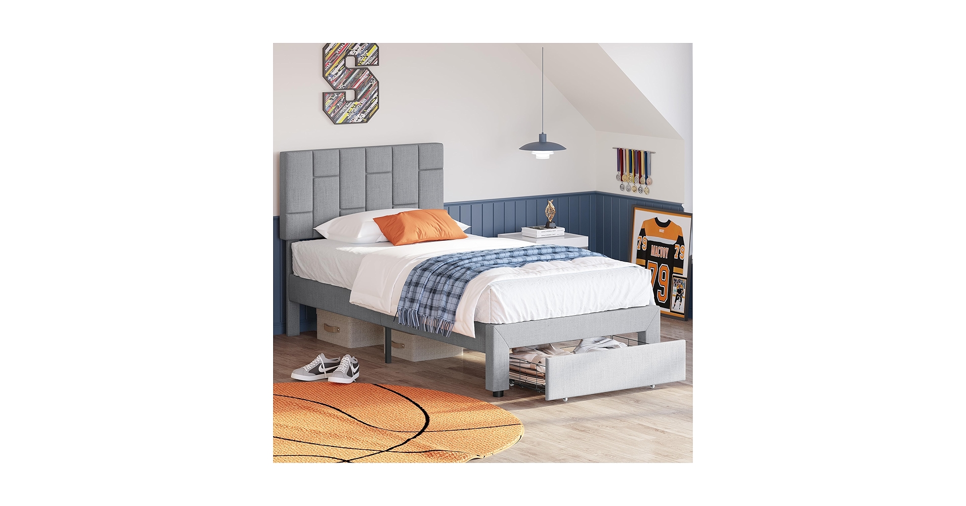 マットレス Yakiimo Amazon.com: LIKIMIO Twin Bed Frames, Velvet Upholstered
