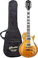 Vista 10 de GROTE Guitarra eléctrica de cuerpo sólido con bolso de transporte LPYS-006 (rojo)