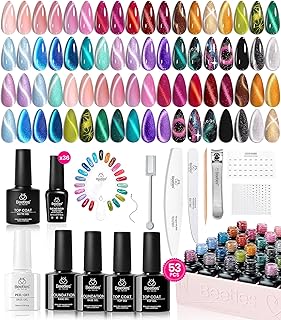 Beetles Cat Eye Gel Nail Polish Set - 36 Colors Red Purple Brown Green B...