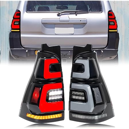 LED Tail Lights For 2003-2009 Toyota 4Runner - Sequential Animation, Smoked Lens, Chrome Housing (Pair)