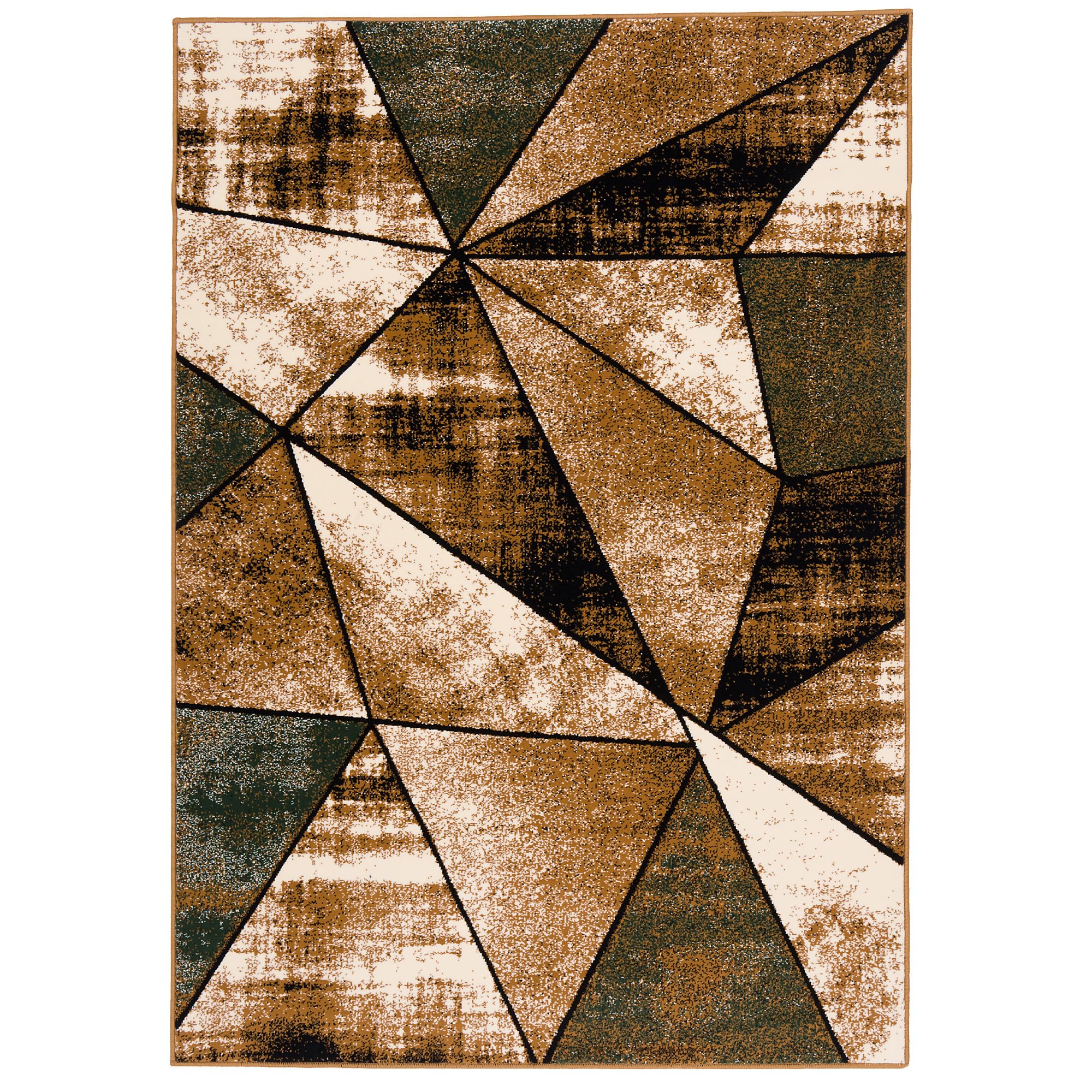 Pergamon Designer Teppich Modern Wohnzimmer Schlafzimmer Esszimmer Kurzflor Brilliant Beige Grün Magic