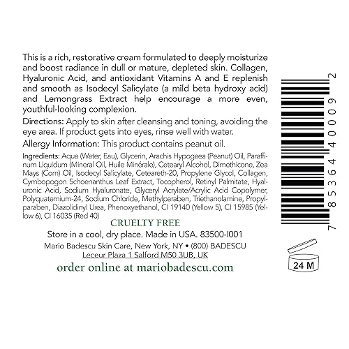 Miniatura 2 de Mario Badescu Hidratante hidratante con biocare y ácido hialurónico para piel seca y sensible | Hidratante que hidrata y combate el envejecimiento |