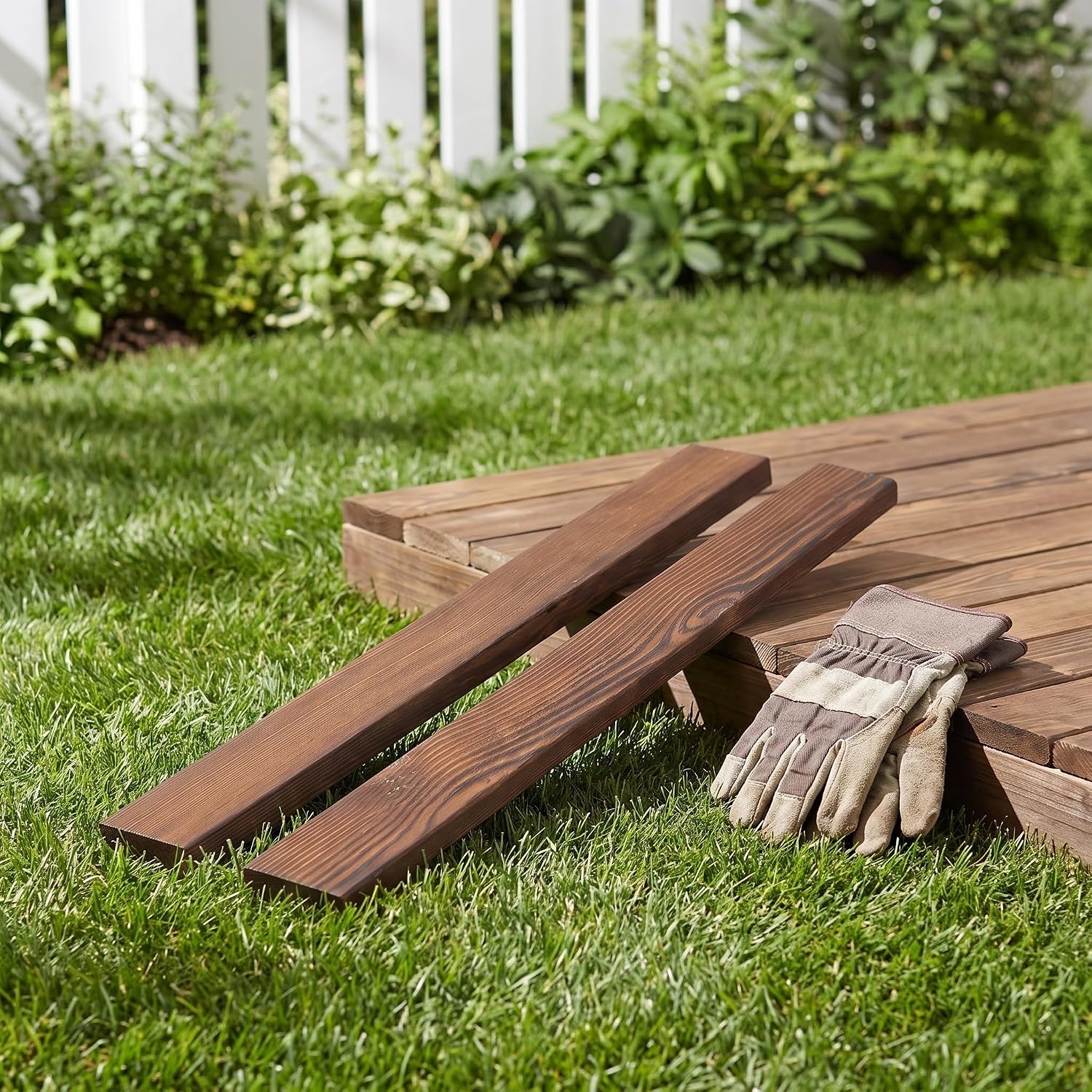 2pcs Pressure Treated Wood Plank Strip, Rough Sawn 20x40mm Coffee