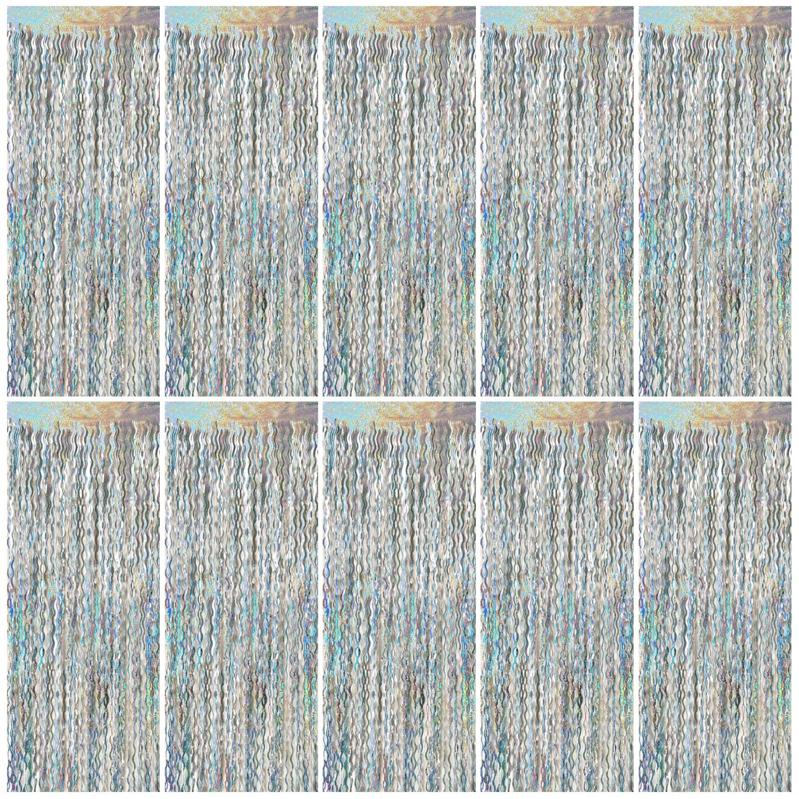Shimmering Foil Fringe Backdrop - Party Decorations -24