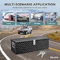 Vista 3 de 30 INCH Aluminum Tool Box,Heavy Duty Truck Bed Toolboxes,Diamond Plate Truck Tool Box With Side Handle And Lock keys, Used for Truck Bed
