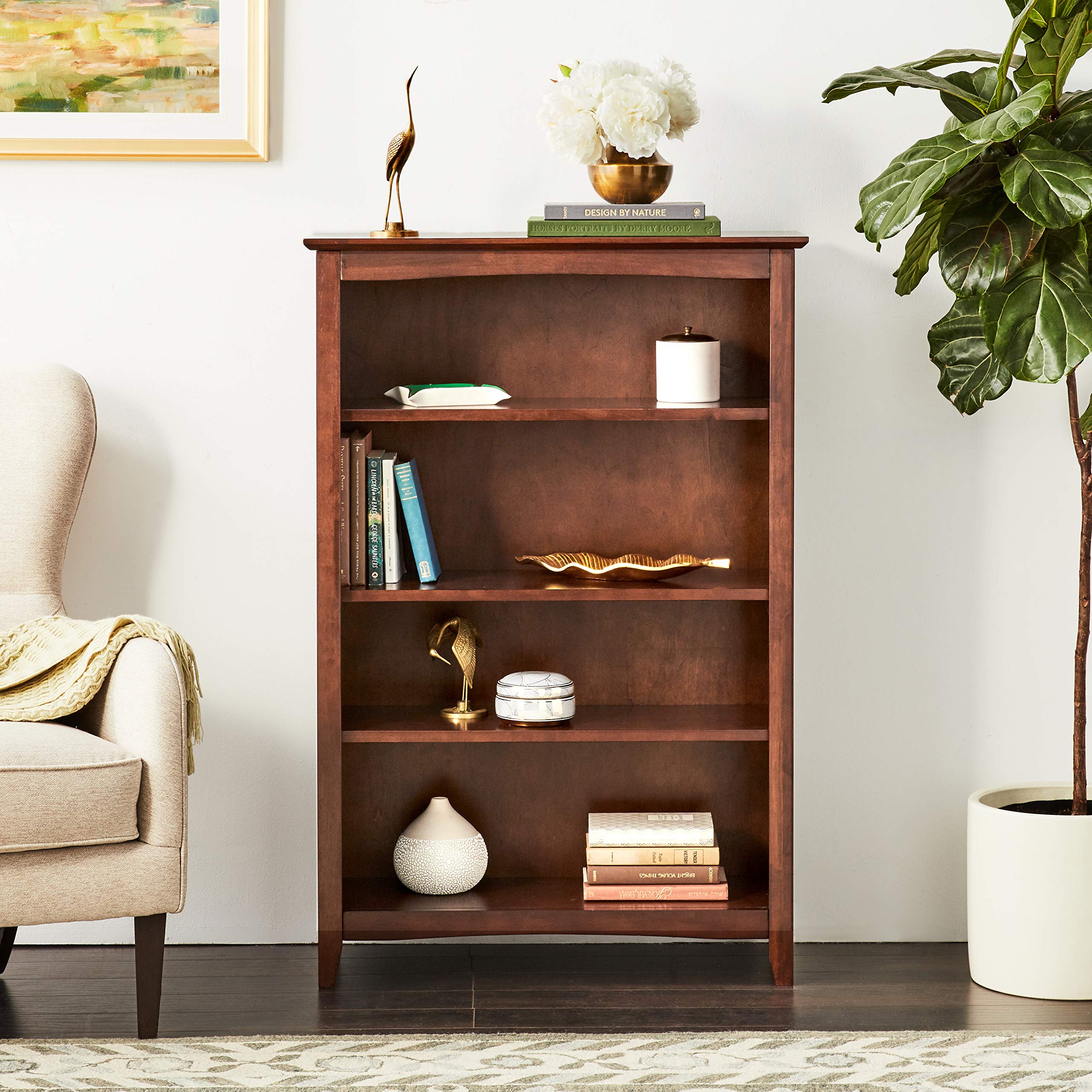 Best Solid Wood Bookcases for 2026: Vetted Picks 3 IC INTERNATIONAL CONCEPTS Solid Wood Bookcase 48' High, Adjustable Shelves, Para — product photo