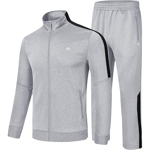 MoFiz Men's Tracksuits Set Full Zip Running Sweatsuit For Men Long Sleeve Causal 2 Piece Outfits Jogging Suits