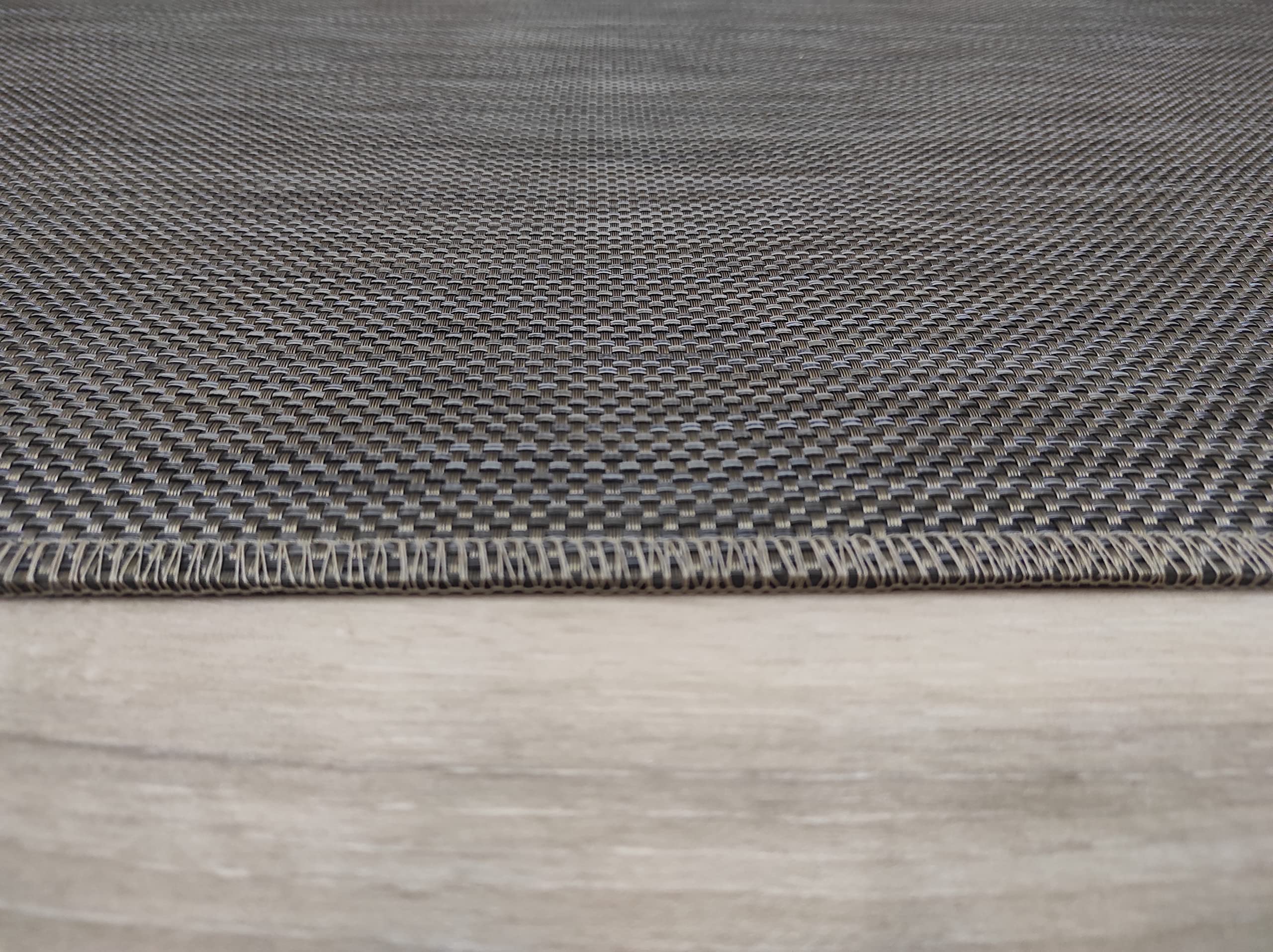Tadi & Imperio1979 Lang tapijt, vinyl, gevlochten, voor hal, keuken, slaapkamer, op maat gemaakt, hoge weerstand, met anti-slip PVC-achterkant (Twist 7833