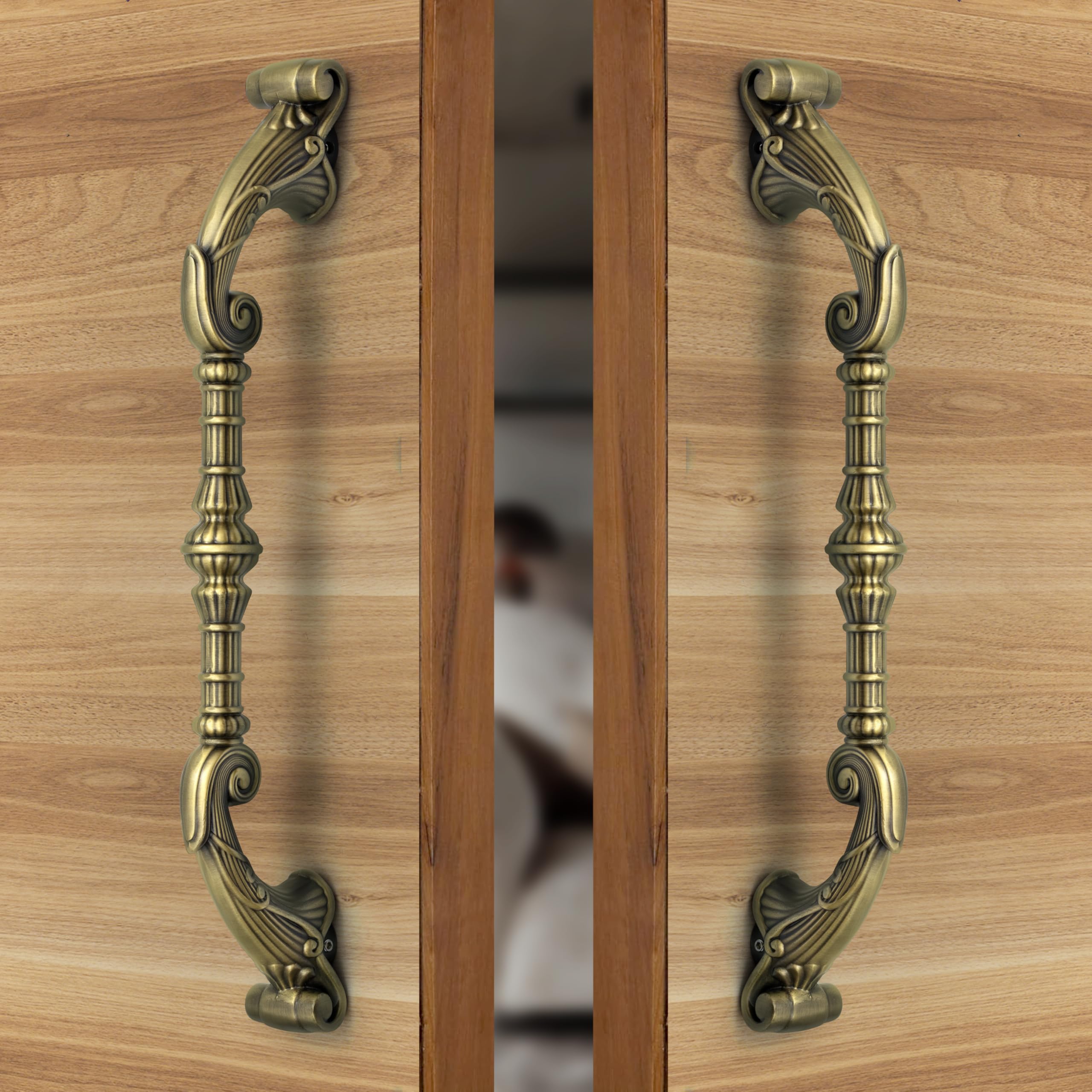 Plantex 14 Inch Main Door Handle/Aluminium Door Handle/Pull-Push Handle (Pack of 2, Brass Antique)-picture-37