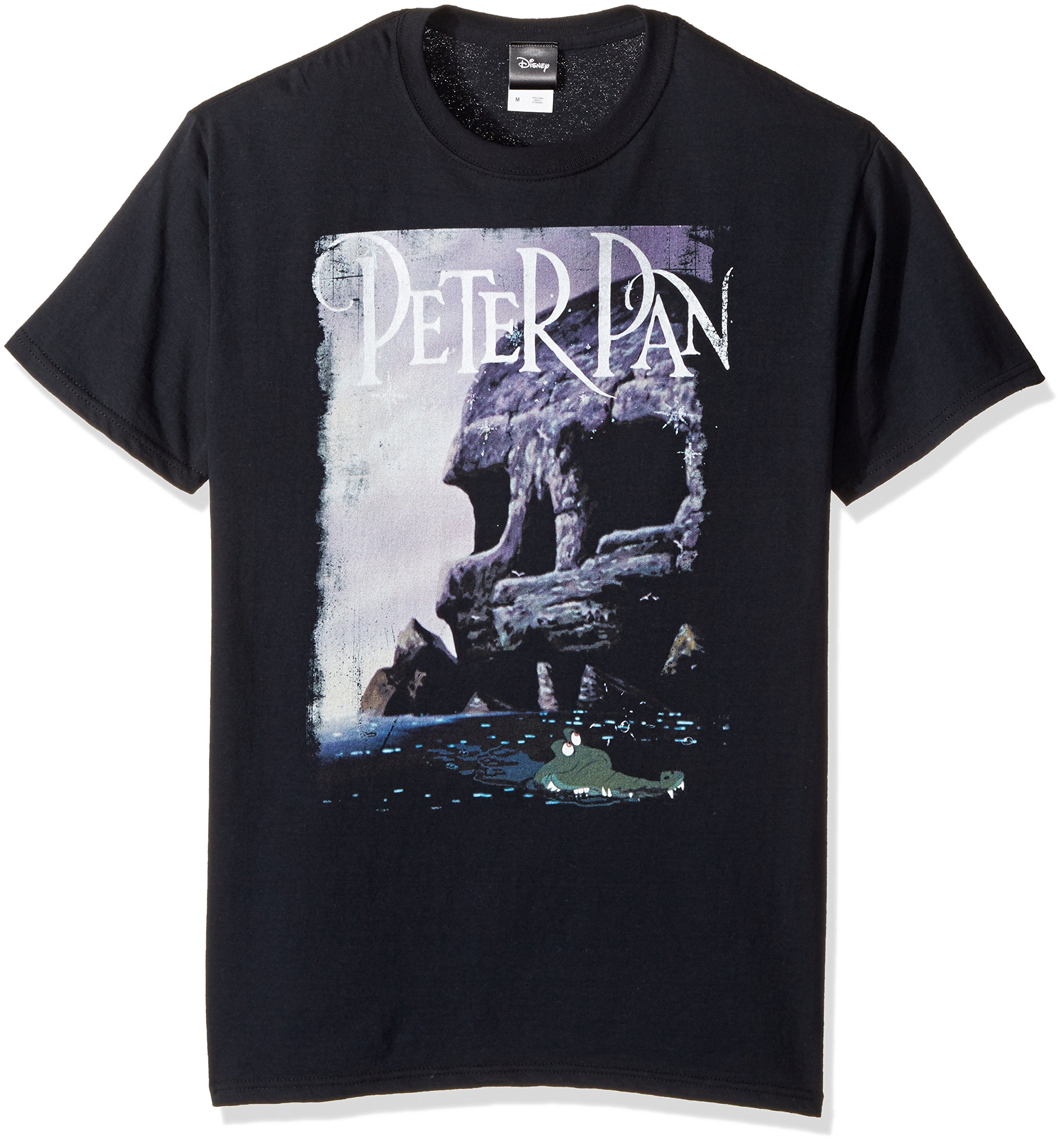 Disney Men's Peter Pan Tinkerbell Skull Rock Tick-Tock Graphic T-Shirt, Snow