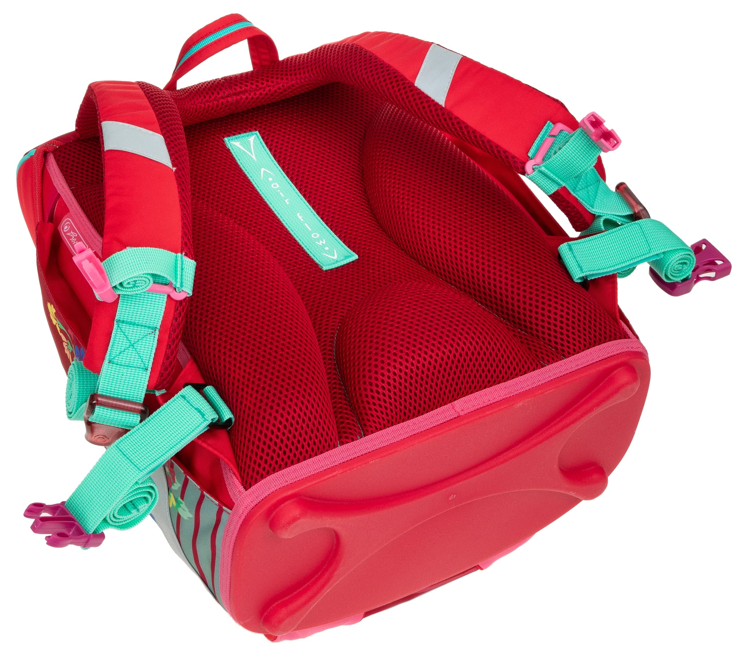 Herlitz Ranzen Schultasche für Jungen Mädchen FiloLigh Plus 8 Teile Set Grundschule Schulranzen Tornister leicht Bauchgurt Brustgurt Regenhülle Wahl +rf (Vintage Love 865)