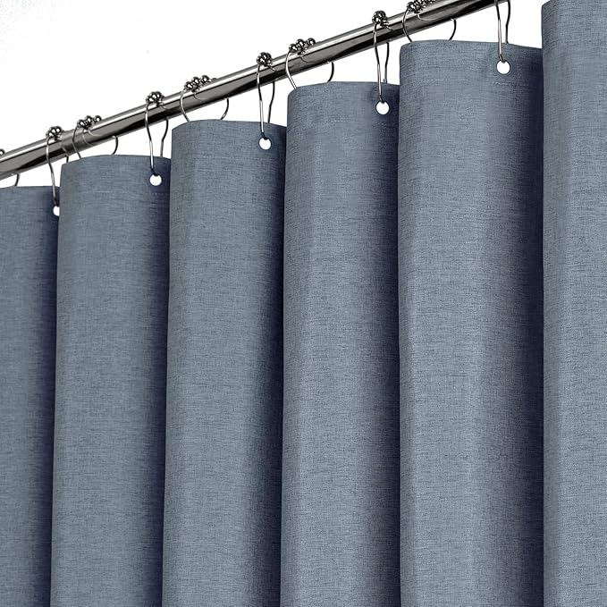 BTTN Extra Wide Shower Curtain 108 x 72 Inch Linen