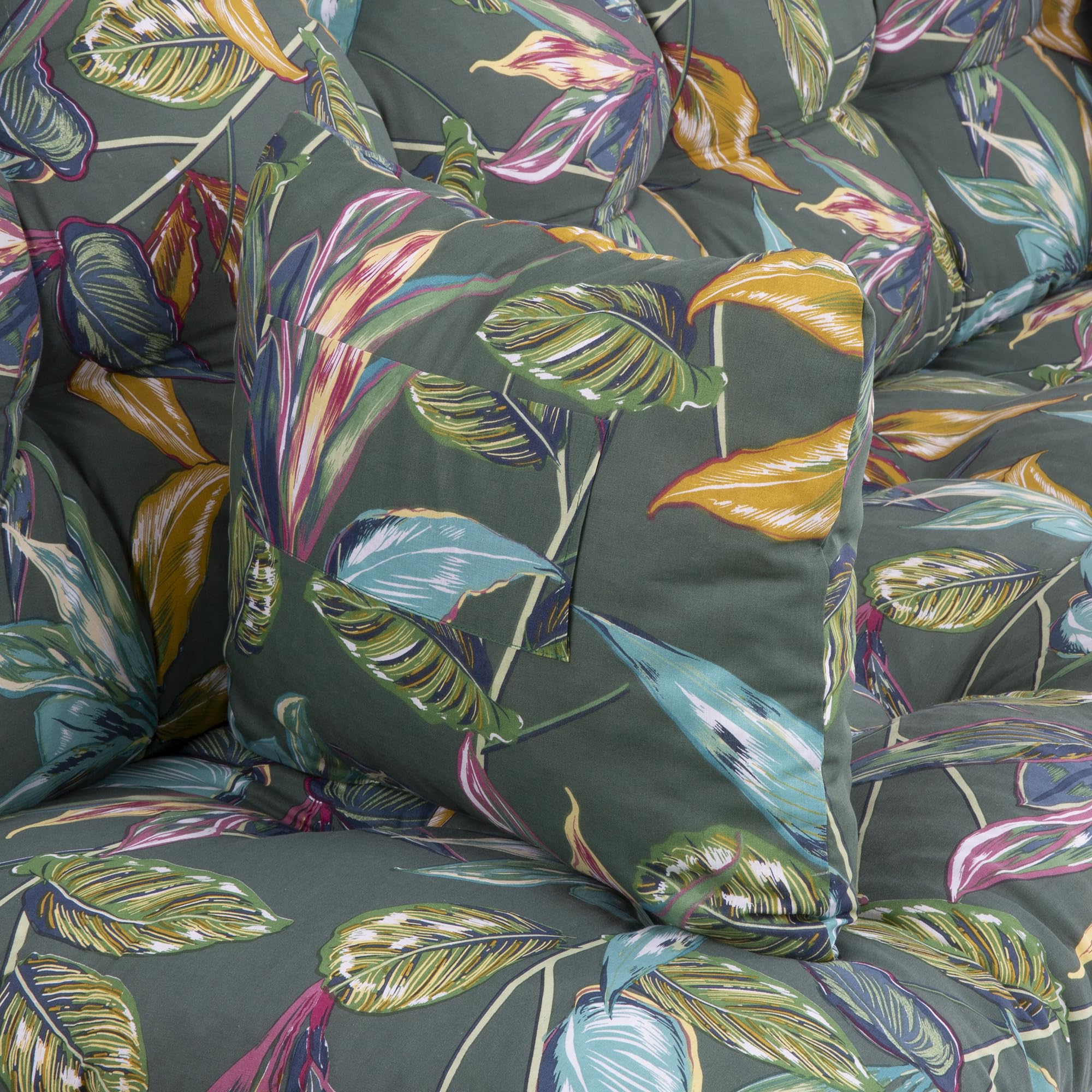 PATIO Hollywoodschaukel Auflage 175x50 cm Ravenna Sitzpolster mit Rückenlehne für Gartenbank Seitenkissen Schnüre