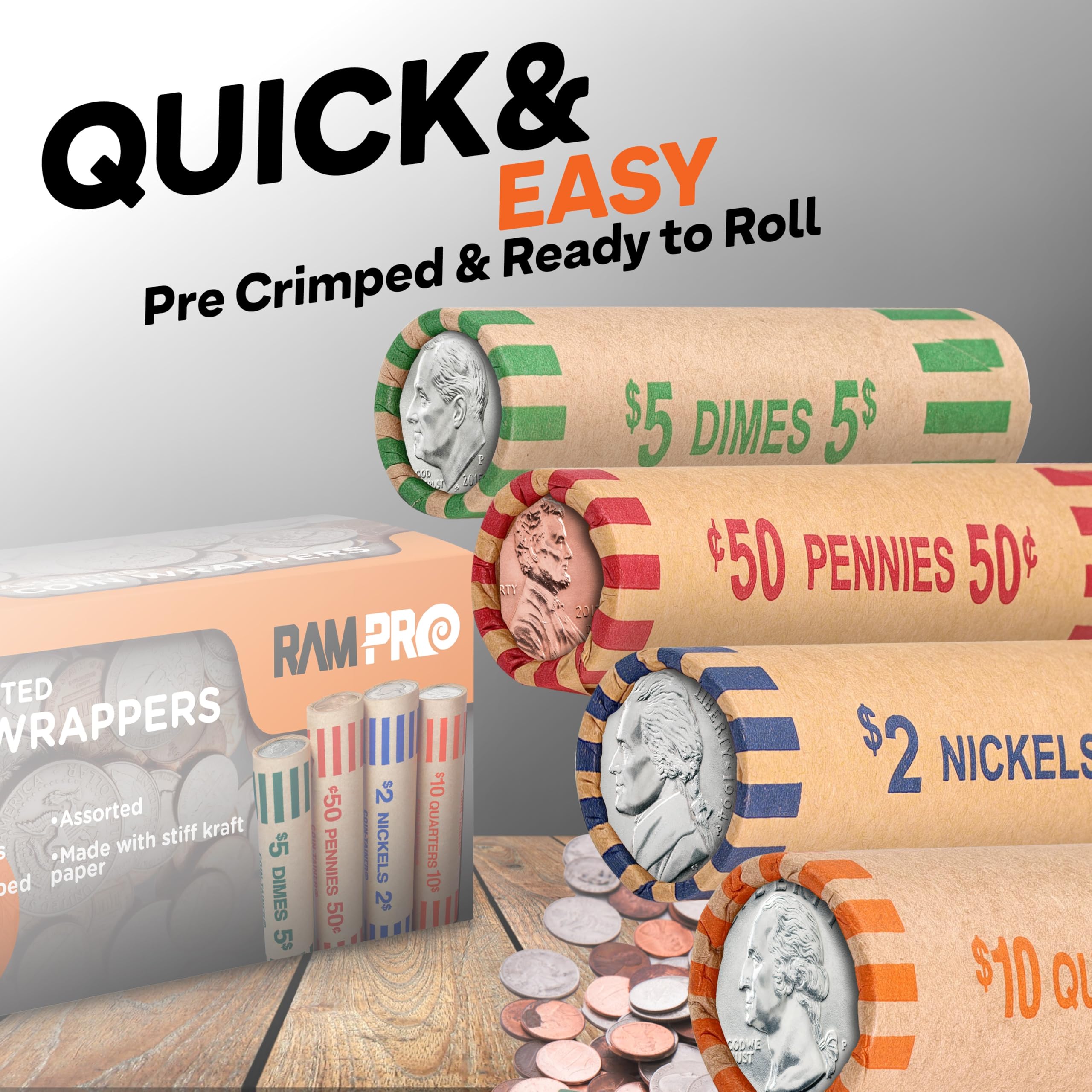 Preformed Coin Wrappers For Quarters | Office Max Coin Wrappers Available - View #10