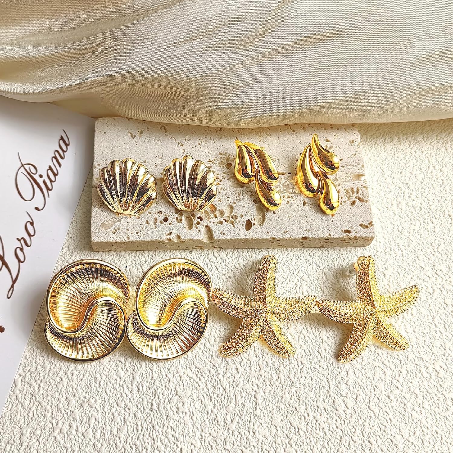 Earring for Women Seashell Earrings Ocean Conch shell Earrings set Cute Pearl Earring Clip on Everyday Earring for Women - Image 6