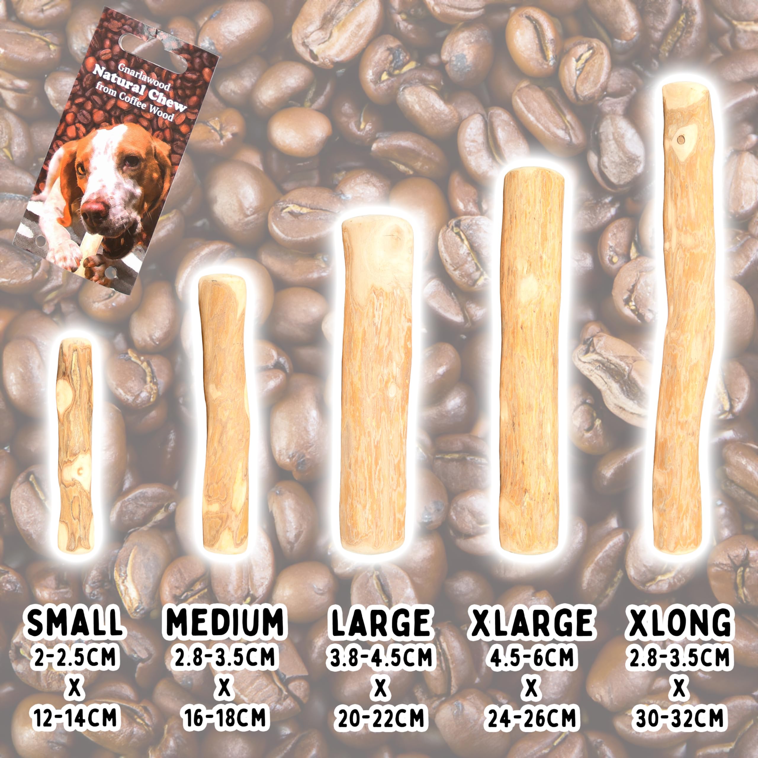 kozeepet Gnarlawood Coffee Wood Dog Chew, Brown, Medium - Image 3