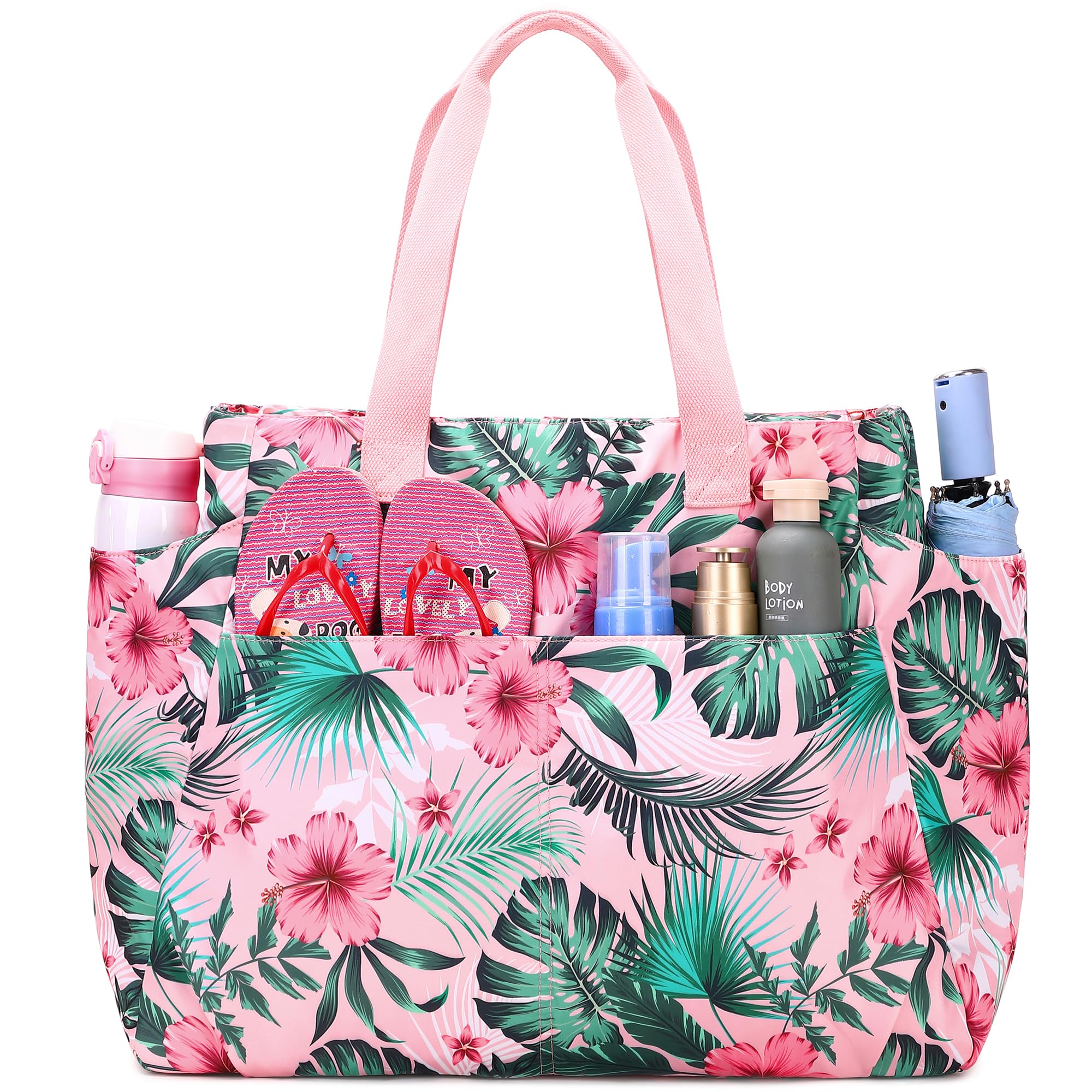 Makukke Bolsa de Playa xxl Familia con Cremallera Bolsa de natación Impermeable Mujer Verano Bolsa de Playa Bolsa de Playa Piscina Picnic