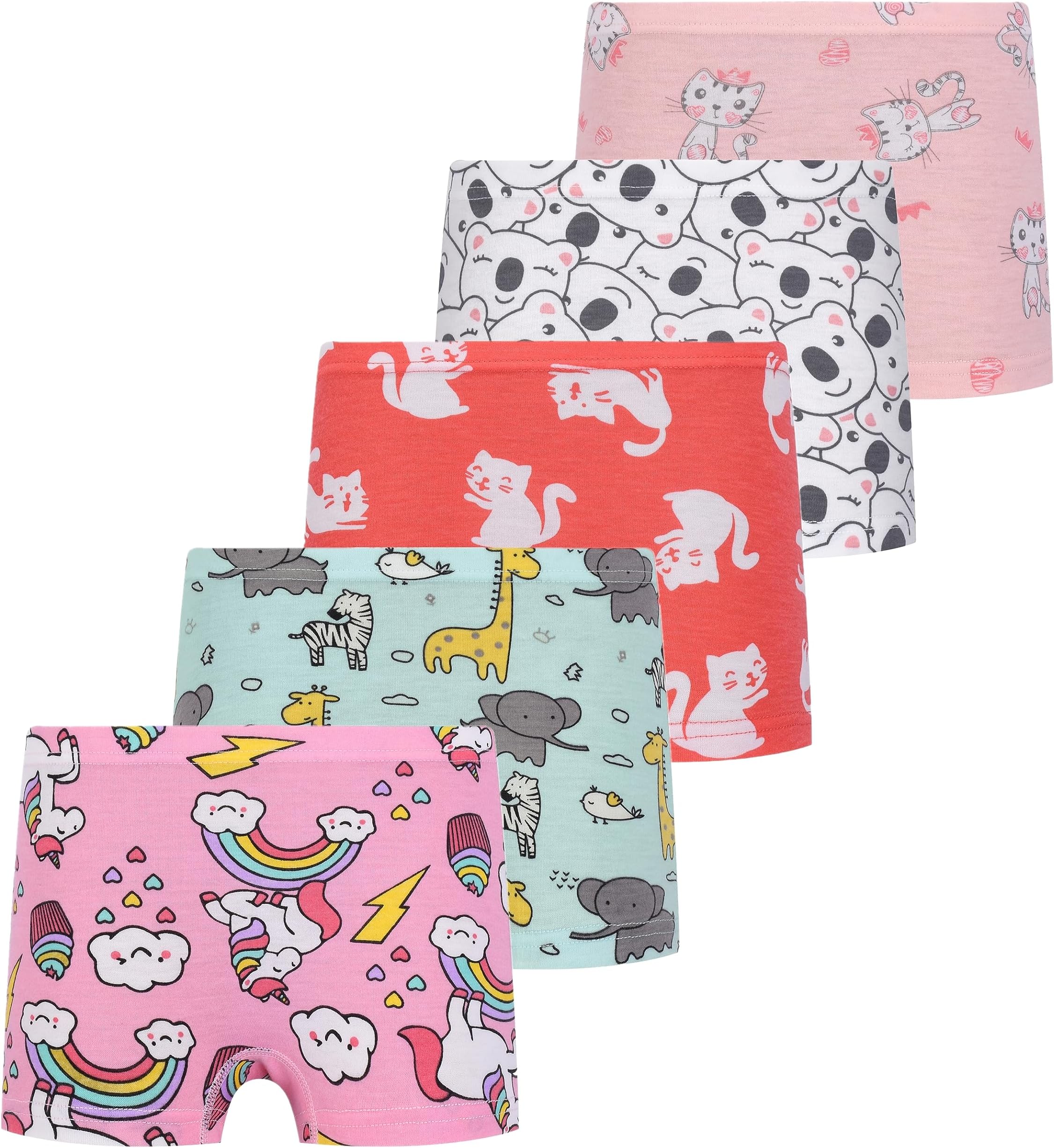 Czofnjesi Little Girls Underwear Toddler Panties Cotton Boyshort 5 Pack