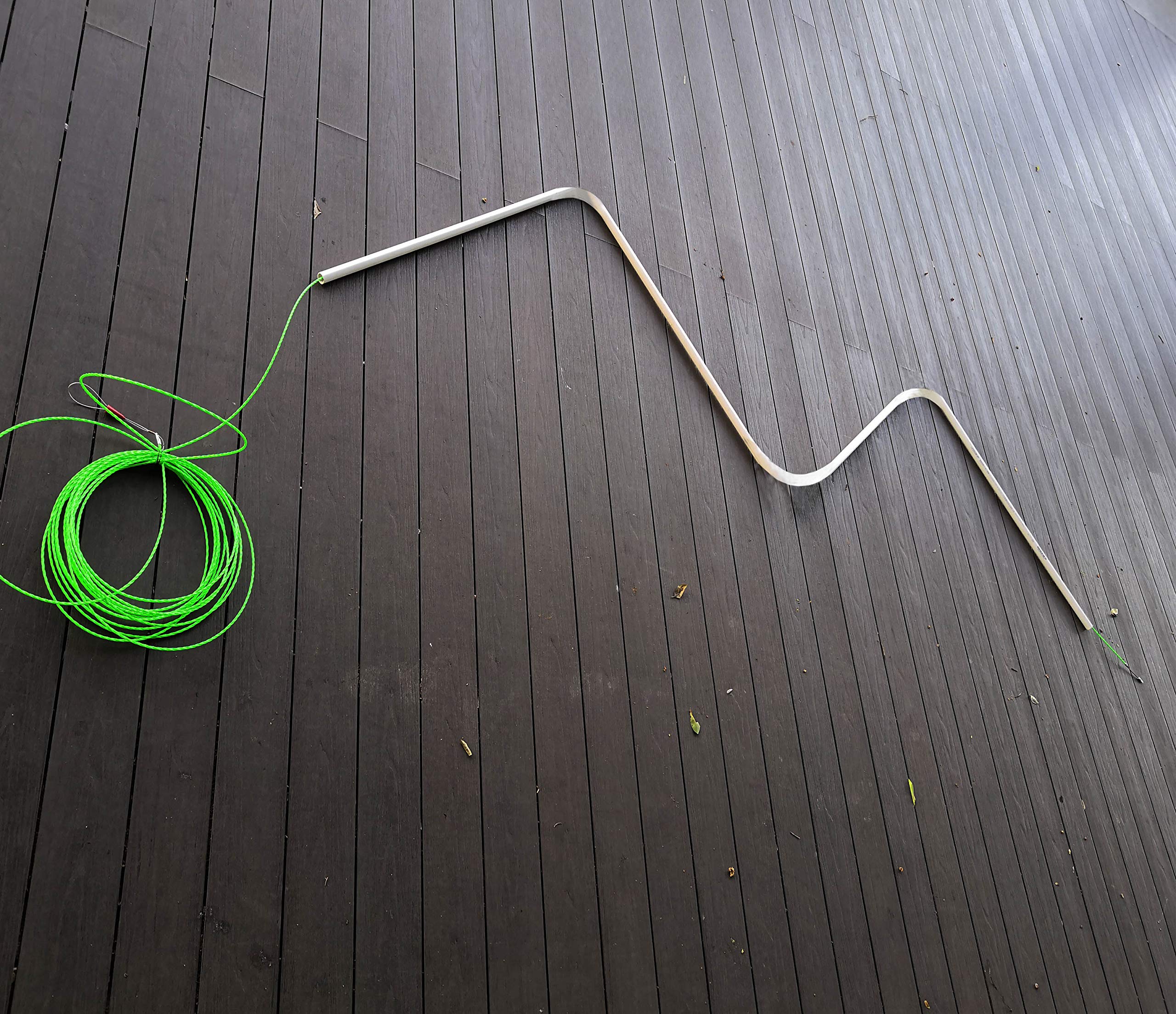 Cable eléctrico de 20 m para tirar de la línea de alambre (20 m, diámetro verde, 4,5 mm)