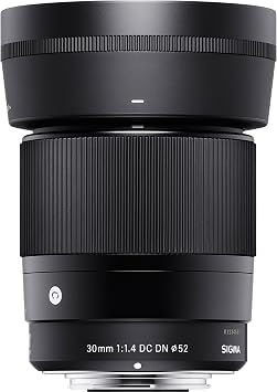 Sigma 30mm F1.4 DC DN Contemporary Lens for Sony E-Mount Mirrorless Cameras 302965 Bundle w/Deco Gear Photography Accessory Kit + 52mm UV Polarizer FLD Filter Set + Photo Video Editing Software