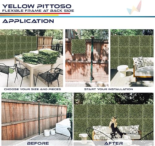 Miniatura 201 de Windscreen4less 6 paneles artificiales de boj de 20 x 20 pulgadas, seto topiario, plantas, hierba, pantalla de privacidad para exteriores, Boj