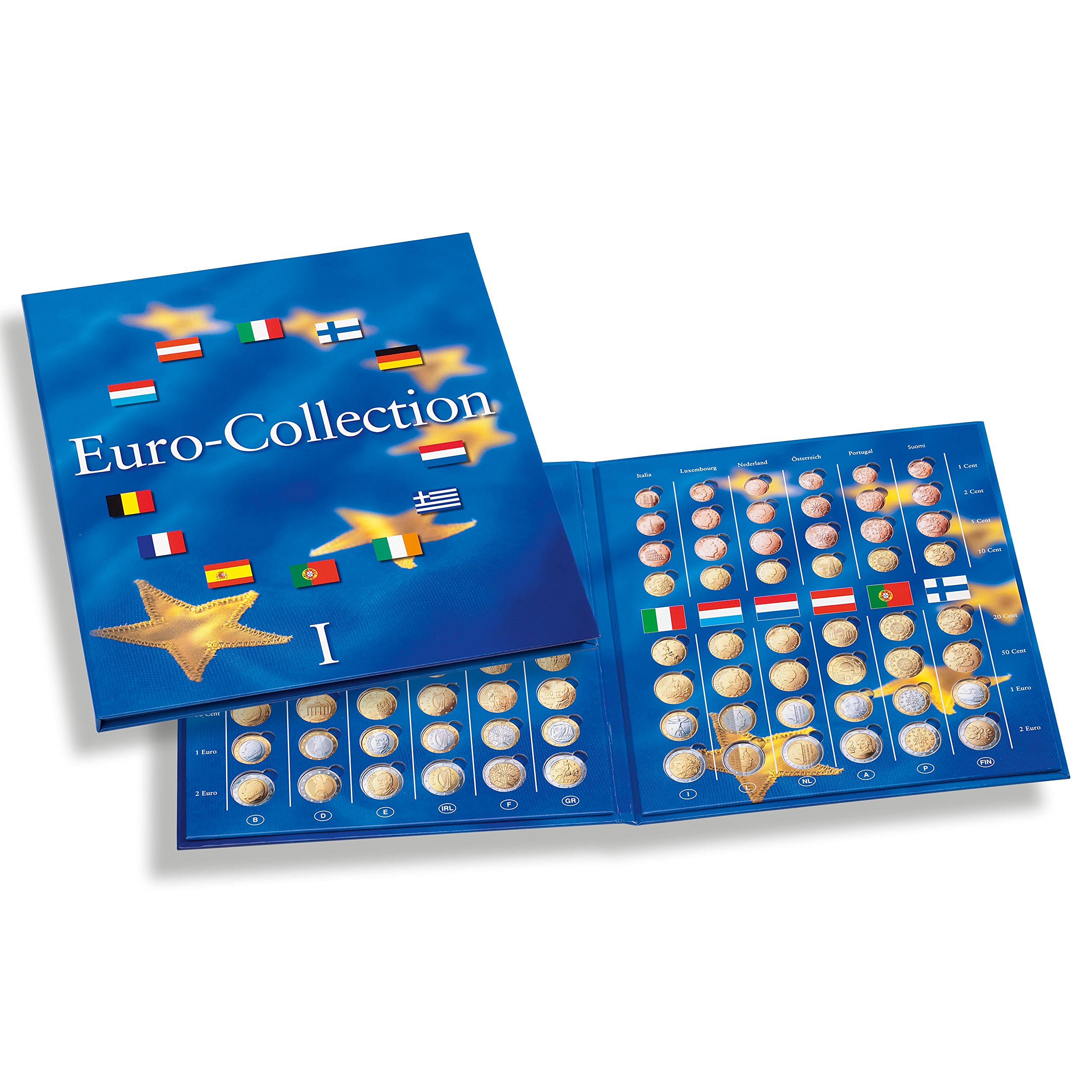 Leuchtturm 354614 Album di Monete Presso Euro-Collection - Bundle Volume 1 e 2 Collezione di Monete Euro