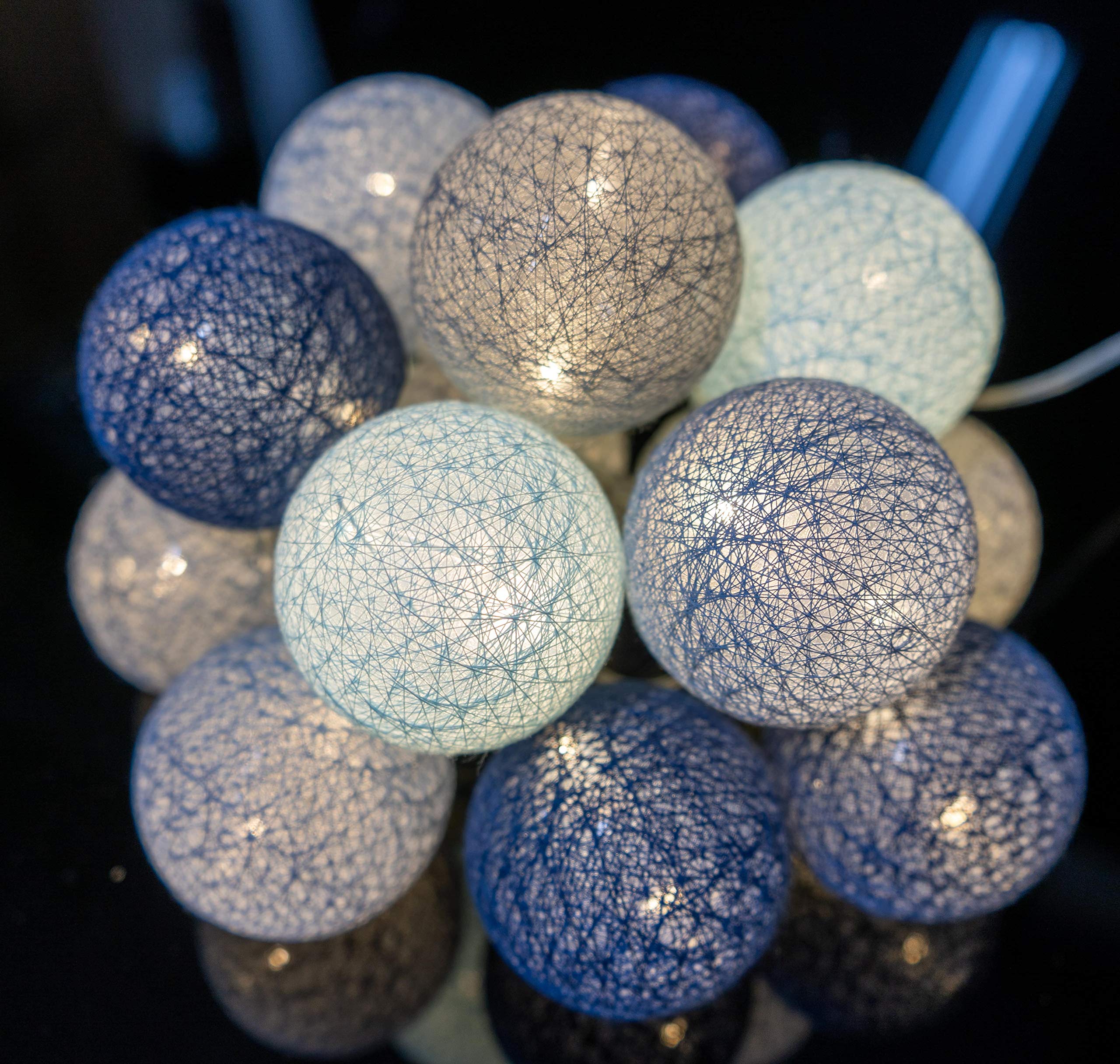 GuirLED - Guirlande lumineuse wifi boules coton LED USB - Commande Vocale - Maison connectée - Amazon Alexa & Google Assistant - Adaptateur secteur 2xUSB inclus - 24 boules 2.4 - Byzantin