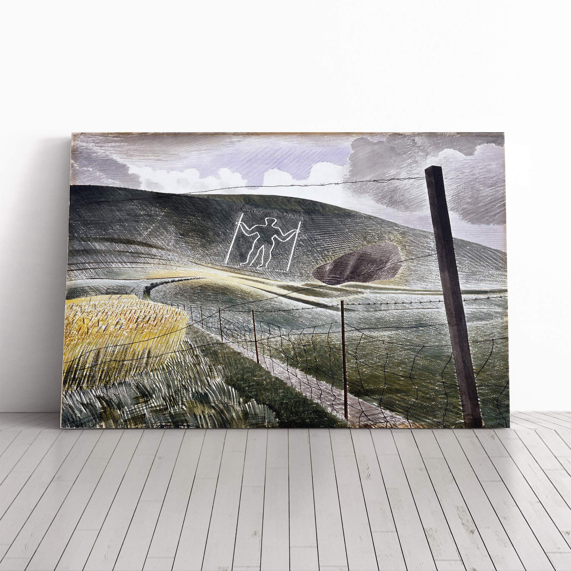 Eric Ravilious Wilmington Giant Canvas Print | Gallery Wrapped 30mm Frame Wall Art | 24x16 inches | Ready to Hang | Modern Picture | Living Room Bedroom Lounge Office
