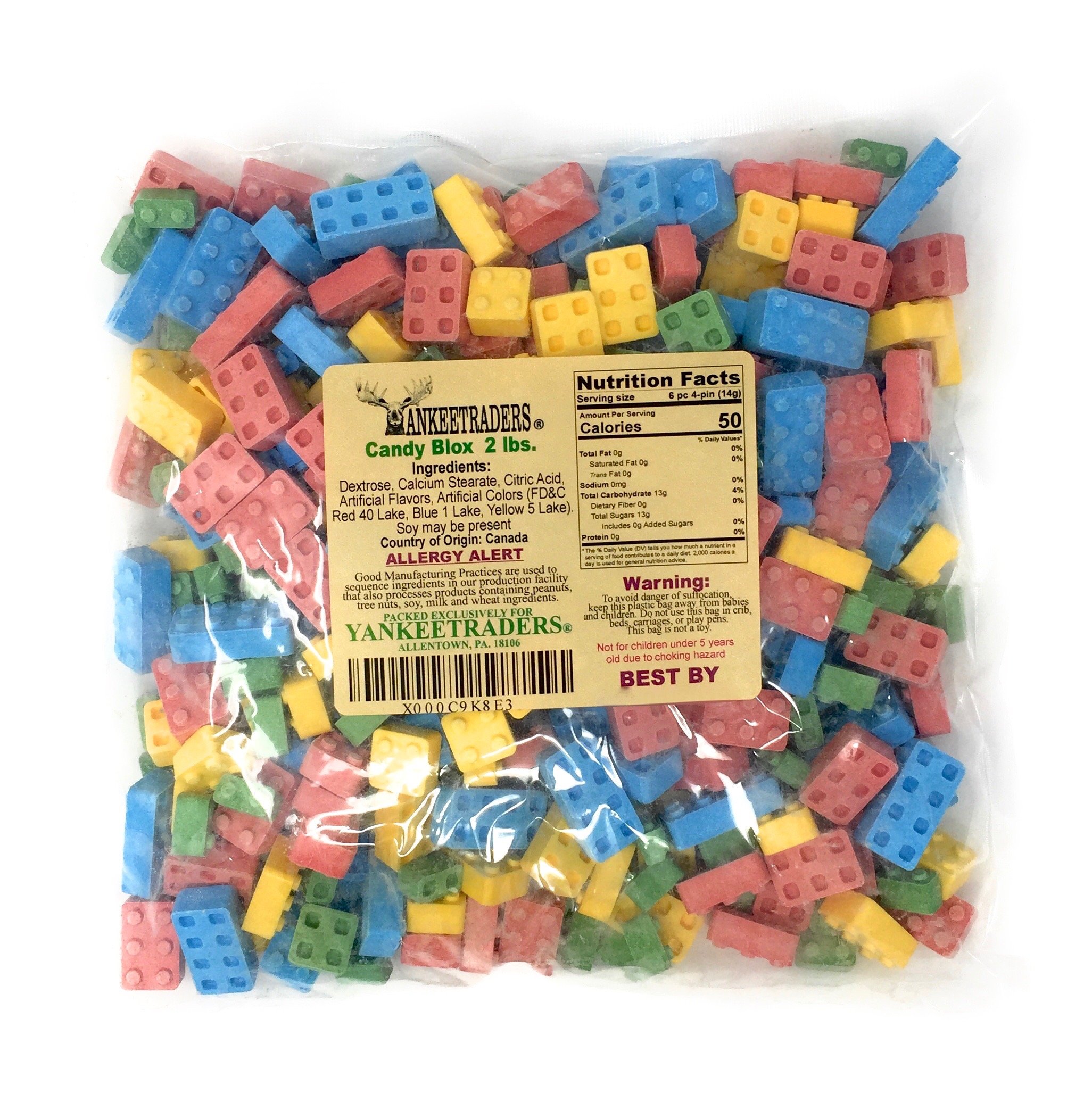 CANDY BLOX, 6 POUNDS, BULK PARTY SIZE, 3, 2 Pound Bags