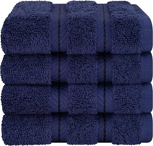 Miniatura 601 de American Soft Linen - Juego de 4 toallas de baño, 100% de algodón turco de 27 x 54 pulgadas, toallas de baño extragrandes, toallas para ducha