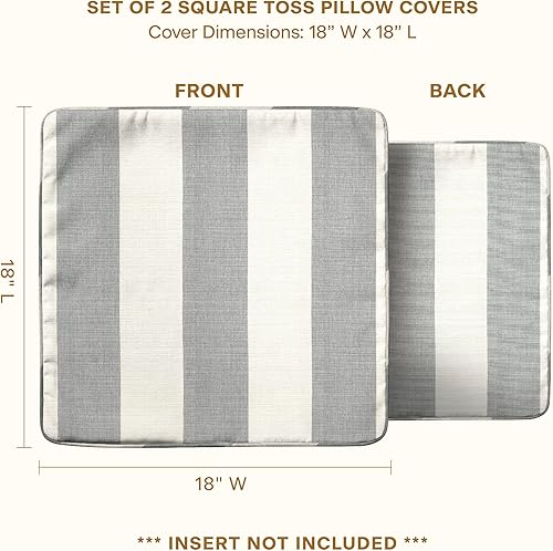 Miniatura 3 de Honeycomb Juego de fundas de almohada cuadradas para exteriores, 18 pulgadas de ancho x 18 pulgadas de largo, fundas color índigo bohemio