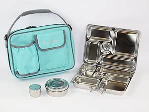 PlanetBox Rover Lunchbox - Aqua Carry Bag with Fairies Magnets