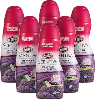 Scentiva Scent Booster Beads Laundry Freshener, Tuscan Lavender & Jasmine Scent | In-Wash Laundry Scent Booster Beads for Fresh Clothes and Linens, 9.7 Ounce, 6 Pack