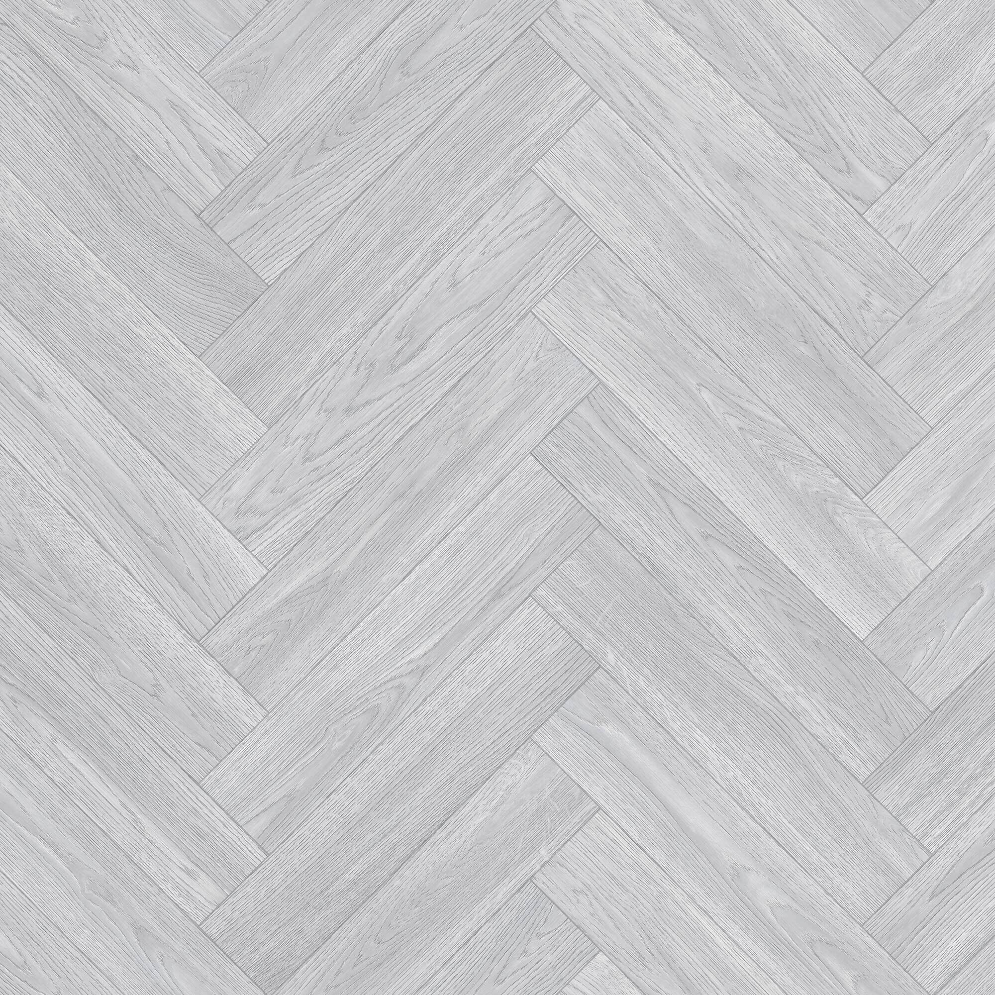 Vinyl Flooring Wood Oak Herringbone Design Foam Backed Vinyl Flooring Roll | Non-Slip Easy Clean Waterproof Lino Vinyl Floor | Living Dining Room, Lounge, Hallway Flooring (Light Grey, 3m x 4m)
