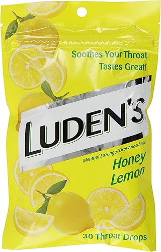 Luden's Honey Lemon - Gotas de garganta para la tos  Alivia tu garganta y sabe genial  30 gotas  1 bolsa