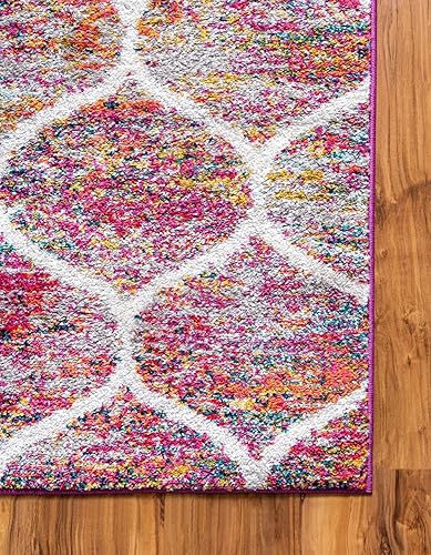 Miniatura 479 de Rugs.com Lattice Frieze Collection Alfombra – 4 x 6 pies, alfombra mediana negra perfecta para salas de estar, comedores grandes, planos abiertos