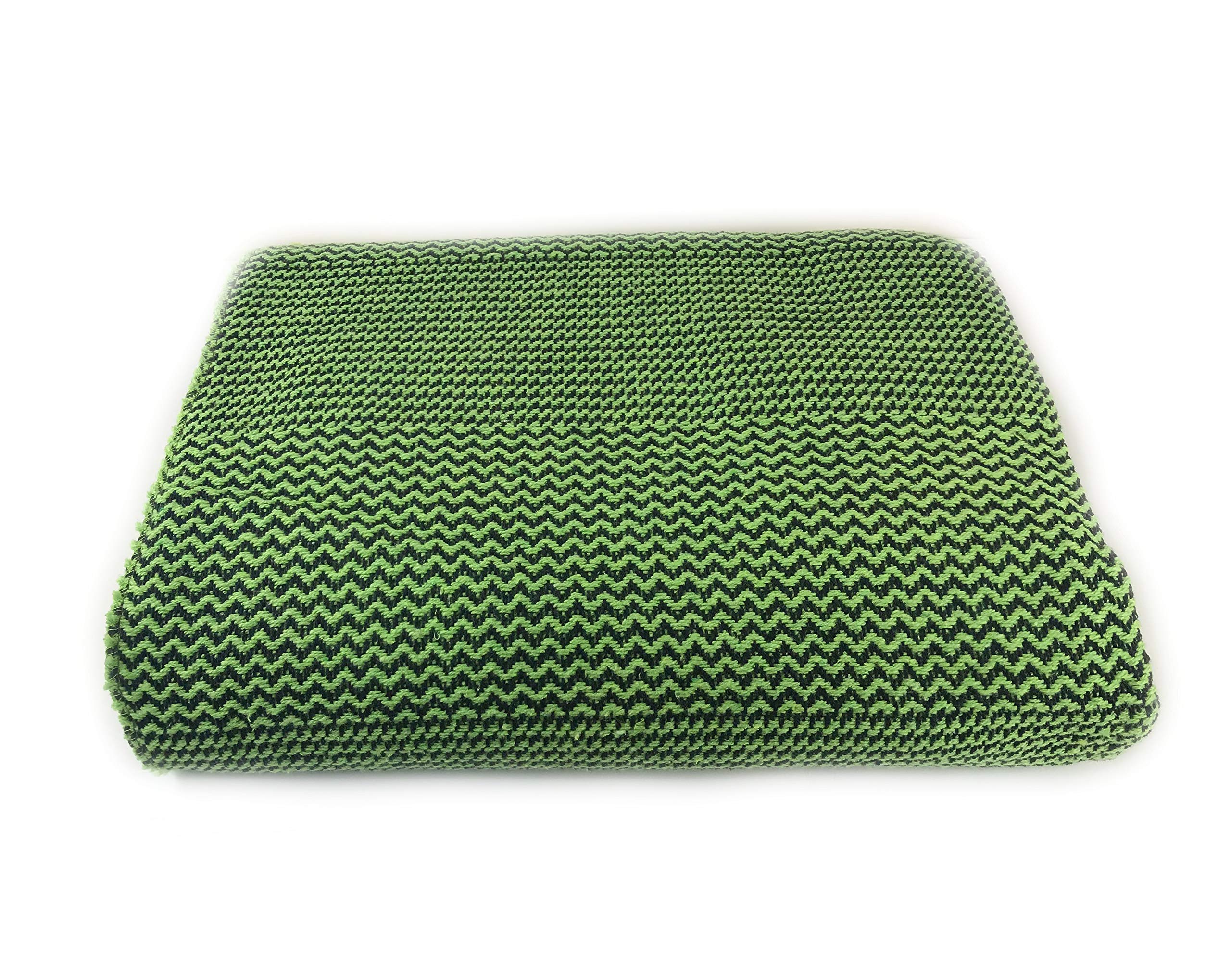 Coperta in cotone a trama fine – coperta ruvida sopra divano, copridivano – copriletto colorato – Misura grande 150 x 210 cm (verde)