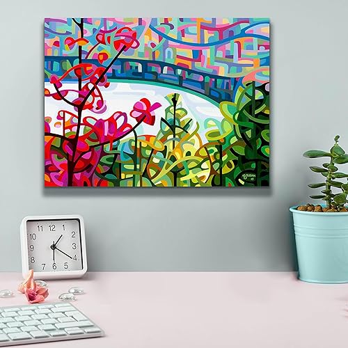 Miniatura 4 de Epic Graffiti 'Salmon Ridge' de Mandy Budan, arte de pared en lienzo, 16 x 12 pulgadas