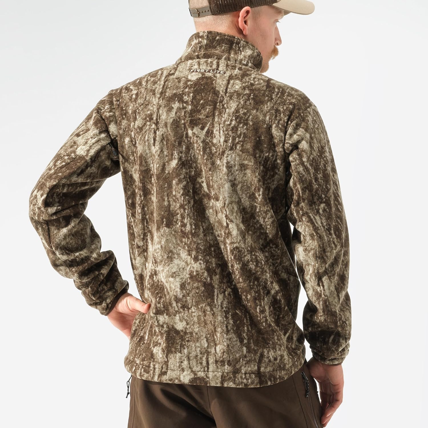 First Lite Men's Challis Fleece - Windproof Soft Shell Camo Hunting Jacket, Hoodless Thermal Layer Hunting Gear For Men - Image 2