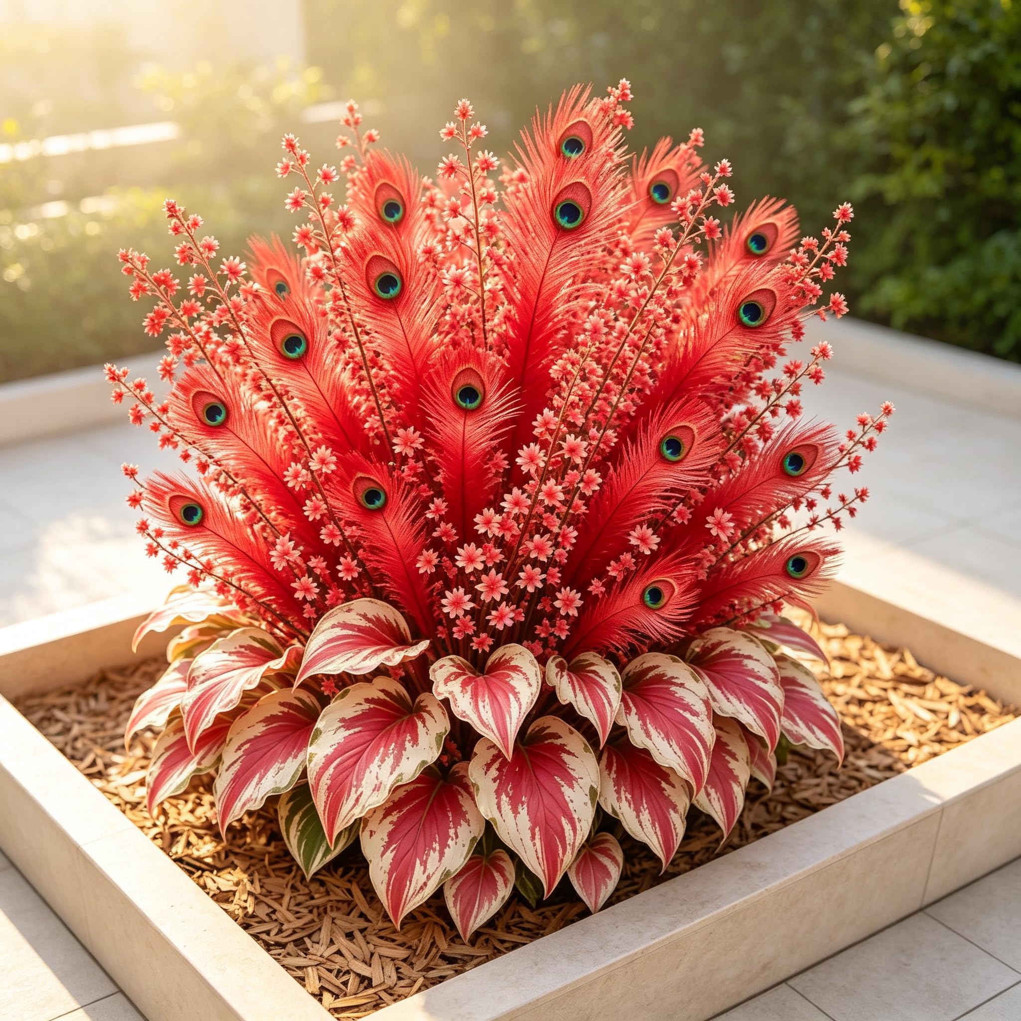 Peacock Flame' Hosta - Bright Eye-catching Leaves- Perennial Easy Grow for Garden Displays-10 Bulbs-B
