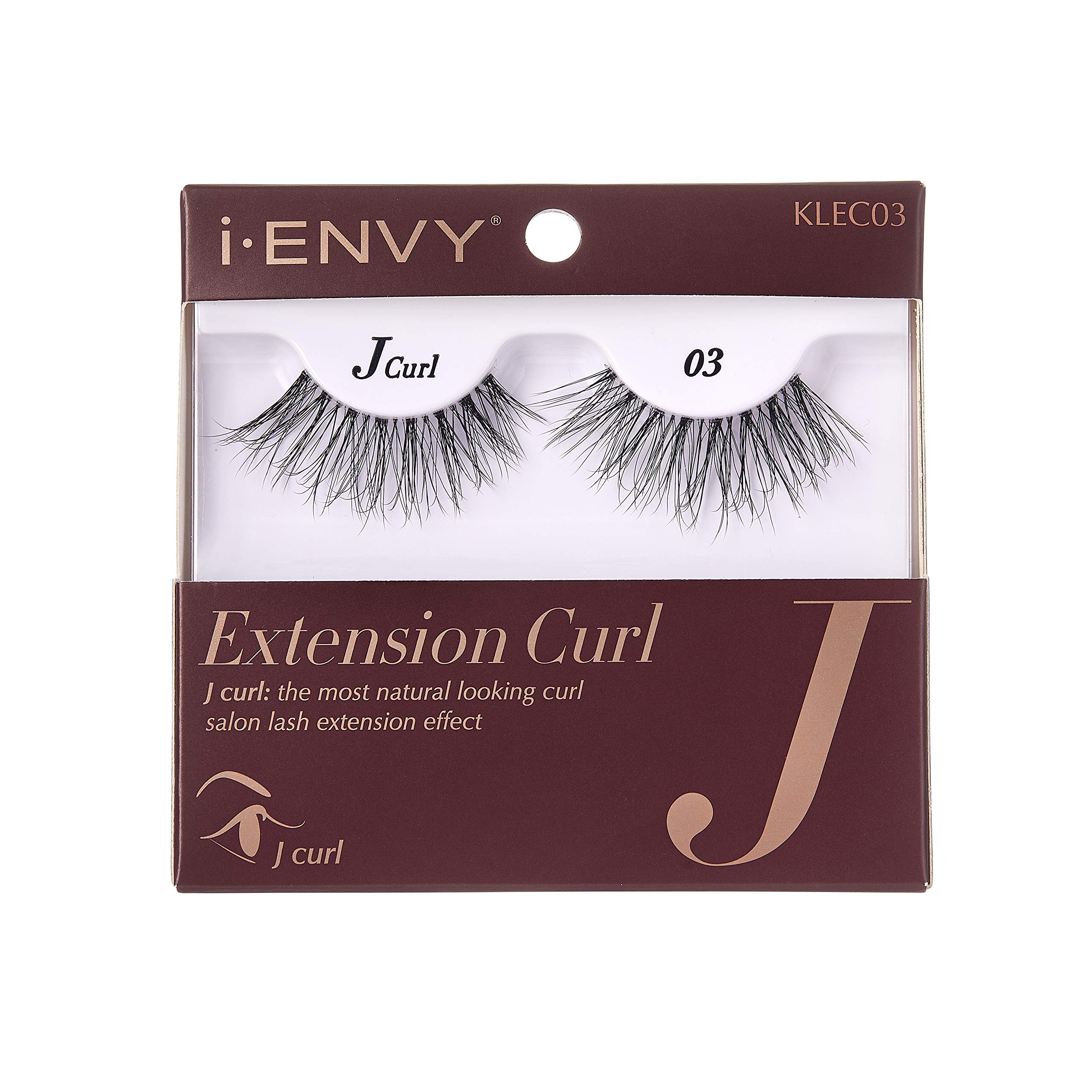 i-Envy 3 Pairs False Eyelashes J Curl Natural Lashes Salon Lash Extension Effect