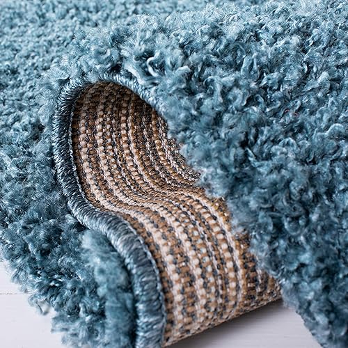 Vista 21 de SAFAVIEH Venus Shag Collection - Alfombra decorativa, 2 pies 7 pulgadas x 5 pies, color marfil, diseño sólido, no desprende pelusa y de fácil